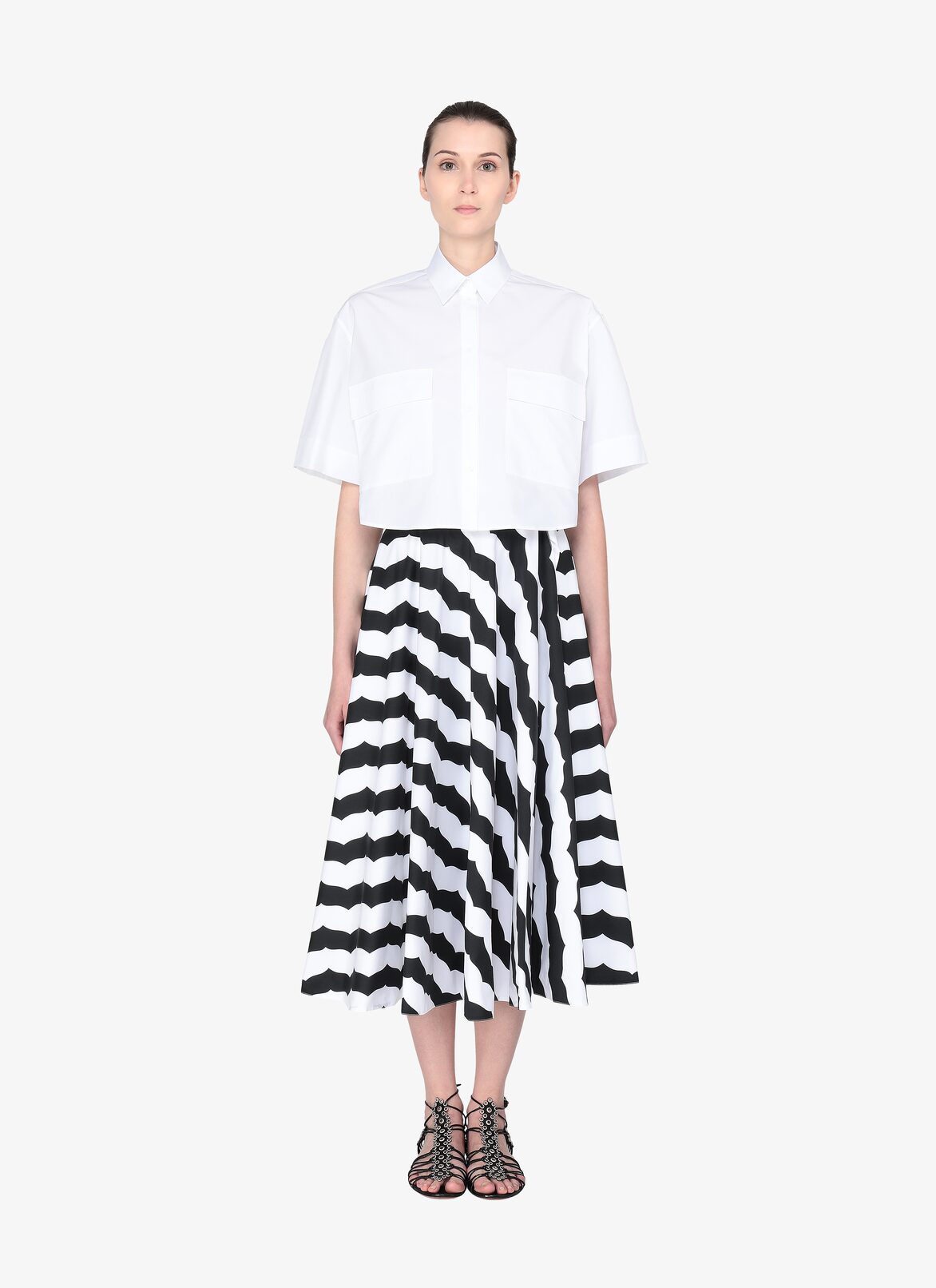 CHEMISE COURTE POPELINE JAPONAISE BLANC ALAÏA CHEMISE COURTE POPELINE JAPONAISE BLANC BLANC